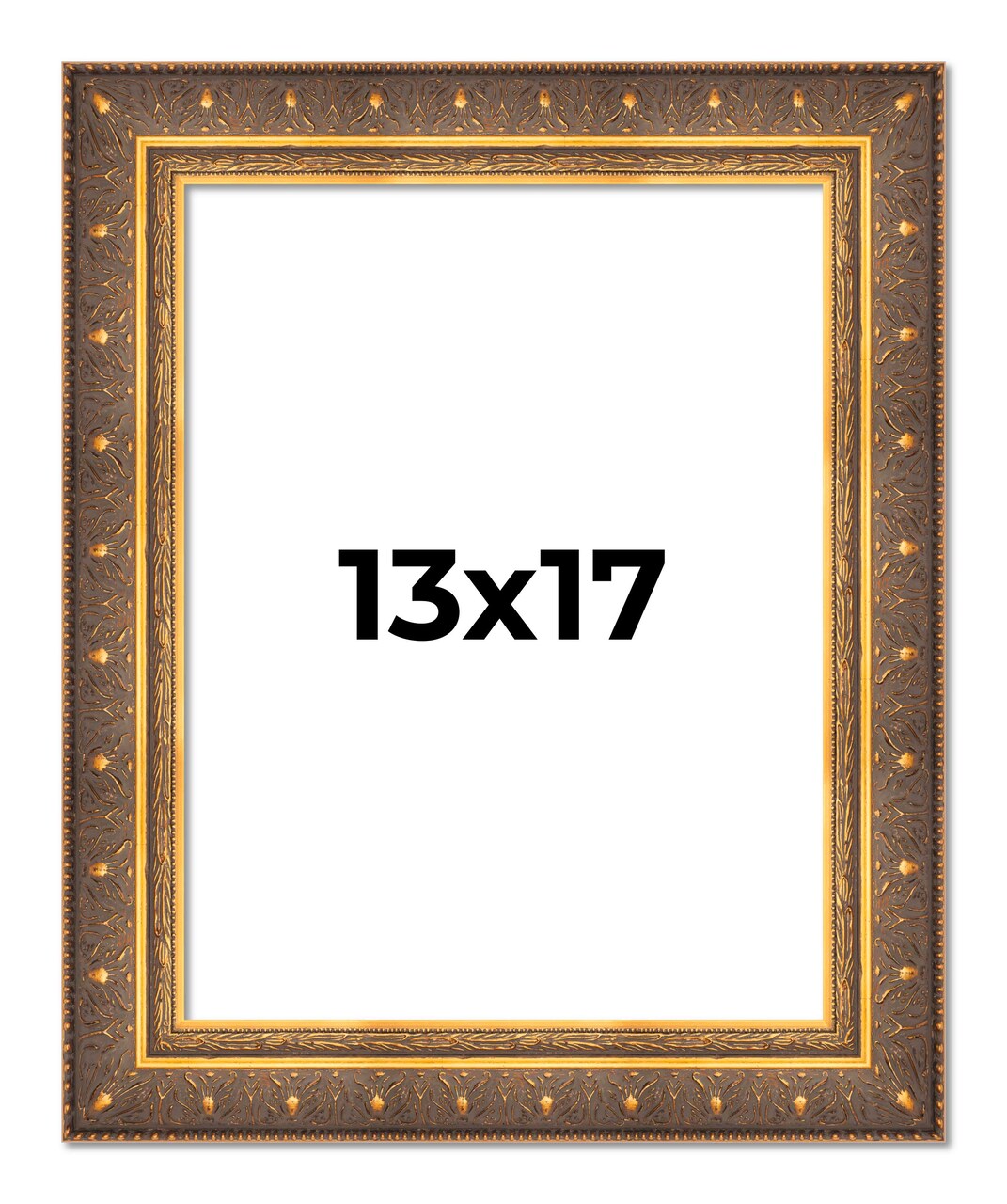 Museum Gold Picture Frame - UV Acrylic, Foam Board Backing, Hanging Hardware